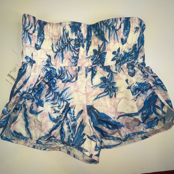 Free People The Way Home Short Tropical White Blue Sz S - Picture 5 of 16